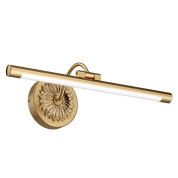 настенная подсветка золотого цвета с круглым декоративным основанием