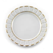 Queen elizabeth white & gold dinner plate тарелка, Villari