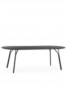 Tree dining table 220 cm Charcoal black/black Woud, стол