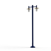 двойной уличный фонарь на синем основании