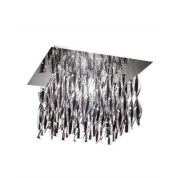 потолочный светильник с хрустальными подвесами белый