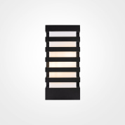 настенный уличный светильник прямоугольной формы черного цвета