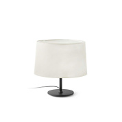 настольная лампа с абажуром чёрно-белая
