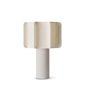 прикорпоративный настольный светильник с цилиндрическим плафоном белого цвета