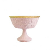Taormina pink & gold footed fruit bowl 0007102-520 чаша, Villari