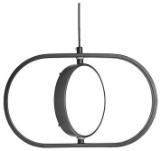 подвесной светильник с овальной рамой и центральным дисковым источником света