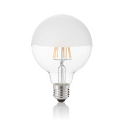 157597 E27 globo d095 08w 3000k cri80 satin mezza Ideal Lux источник света