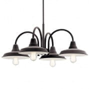 Marrus 4 Light Chandelier Weathered Zinc and Anvil Iron люстра 52407WZC Kichler