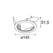 встраиваемое кольцо для точечного светильника диаметром 115 мм