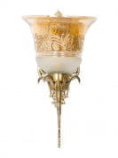 Ornate Cast Brass Lustrous Single Wall Sconce бра FOS Lighting JalAntq-parindaLusture-WL1