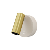 настенный светильник с латунным цилиндром белого цвета