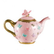 Butterfly pastel pink teapot чайник, Villari