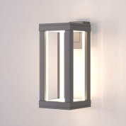 уличный настенный светильник фонарь с прямоугольным стеклянным корпусом