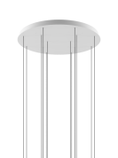 основание на четырнадцать подвесных светильников белого цвета