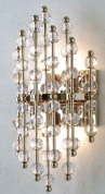 настенное бра с крупным каскадом хрустальных подвесок