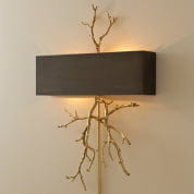 Twig Hardwired Wall Sconce-Brass On Brass W/Bronze Shade бра BAS Global 9.91800-HW