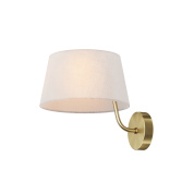 настенный светильник с текстильным абажуром латунного цвета