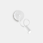 настенный спот белого цвета с гибким направленным основанием