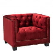 110195 Chair Paolo essex red кресло Eichholtz