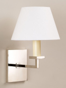 настенный светильник с конусным абажуром и никелевым кронштейном