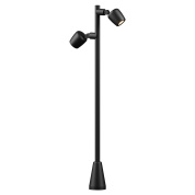 уличный ландшафтный светильник столбик с двумя регулируемыми прожекторами