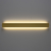 линейное настенное бра золотого цвета с мягким рассеиванием света вверх и вниз