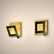 04602NRDHXXFO Elesi luce Like Q AP L LED бра минималистичного стиля чёрный; золото