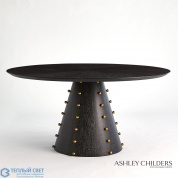 Spheres Dining Table-Ebony Cerused Oak-60 Dia Global Views стол
