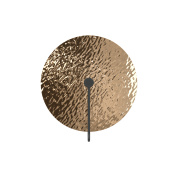 настенный светильник с дисковым металлическим плафоном в черном цвете