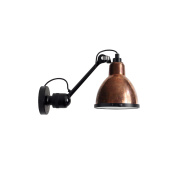 уличный настенный светильник с металлическим отражателем и куполом цвета меди