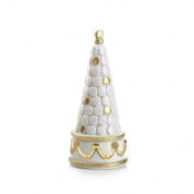 Chantilly baby macaron pyramid scented candle - white & gold ароматическая свеча, Villari