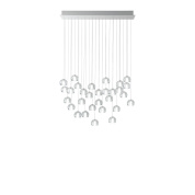 люстра с тридцатью подвесными шарами на прозрачных тросах