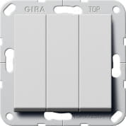 2832 015 Gira Клав выключатель Перекл. 3-клавишный Серый матовый SYSTEM 55