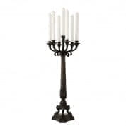 109232 Candle Holder Jefferson gunmetal bronze подсвечник Eichholtz