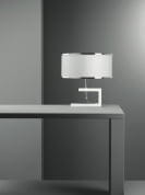 Ginevra Flat Shade Chrome/White Table Lamp настольная лампа Younique Plus GVN.T S/F CHR-WH