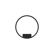 настенный светильник черного цвета в форме замкнутого кольца