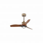 33428WP-10 Faro JUST FAN LED Old gold/wood ceiling fan 81cm SMART люстра-вентилятор старое золото
