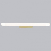 настенный накладной светильник прямоугольного типа с декоративной вставкой цвета латунь