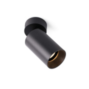 потолочный светильник чёрный цилиндрический