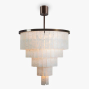 CL126-75 Bella Figura Hanover Square подвесная люстра с многослойным стеклянным корпусом в виде перевёрнутой пирамиды