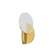 настенный светильник с латунным корпусом и полукруглой LED-панелью отражённого света