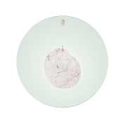 настенное бра с круглым основанием и мраморной вставкой зелёного цвета