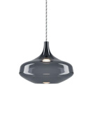 подвесной светильник с дымчатым стеклянным плафоном