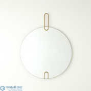 Contemporary Round Mirror with Gold Metal Accents Global Views зеркало