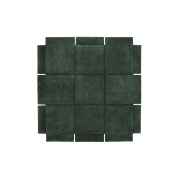 2500-6000 Basket Design House Stockholm Тёмно-зелёный ковёр квадратной формы с фактурным рисунком