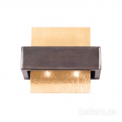 Kolarz Rettangolo 6040.60261/A настенный светильник brunito brushed янтарь ширина 21cm высота 17cm 2 лампы g9