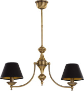 SAN-ZW-2(P/A) Kutek San Marino Lampshade двухрожковая подвесная люстра с текстильными коническими абажурами
