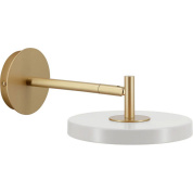 настенный светильник с коротким основанием и круглым диском белого цвета