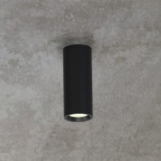 потолочный светильник цилиндрической формы черного цвета