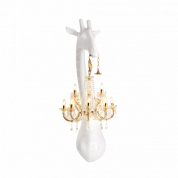 29003WH Qeeboo Giraffe настенный светильник в форме белого жирафа с подвесной люстрой
